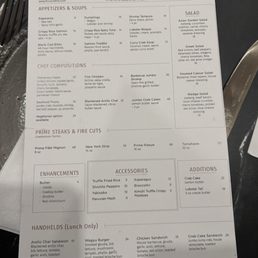 Dinner Menu Dinner Menu