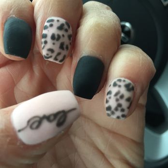 Jade Nail Spa - My favorite combo Cheetah and Matte nails - Nail Salons Near Me - Broadview, Illinois