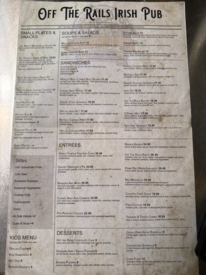 Menu photo 1 Off The Rails Havana, FL Menu photo 1 Off The Rails Havana, FL