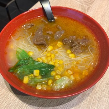 Cafe De Hong Kong - All day breakfast set menu D - Satay beef rice noodle with soup - Hong Kong Style Cafe Near Me - Markham, Ontario Cafe De Hong Kong - All day breakfast set menu D - Satay beef rice noodle with soup - Hong Kong Style Cafe Near Me - Markham, Ontario