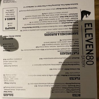 Eleven80 Eatery - Menu - New American Near Me - Boone, North Carolina