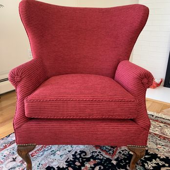 Ro-Art Upholstery & Interiors - These chairs are very old. They restuffed the cushions to add many more years of  useful life.  Such great attention to detail! - Furniture Reupholstery Near Me - Cranston, Rhode Island