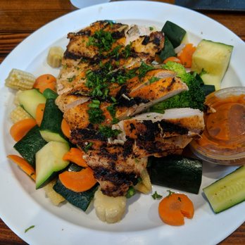 Dr Grubb's - Chicken Combo 1 with blacked chicken, vegetable medley and tomato pesto. $9.99 not including tax - American Near Me - Claremont, California Dr Grubb's - Chicken Combo 1 with blacked chicken, vegetable medley and tomato pesto. $9.99 not including tax - American Near Me - Claremont, California