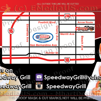 Speedway Grill - Business card - Burgers Near Me - Fontana, California Speedway Grill - Business card - Burgers Near Me - Fontana, California