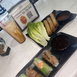 Egg A1. Fresh Spring Rolls Fried egg A2. Deep Fried Imperial Rolls T5. Brown Sugar Milk Tea