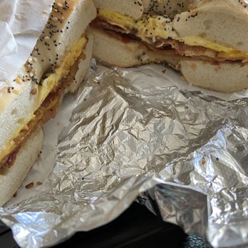 Bagels On Bartow - Bacon egg and cheese on an everything bagel - Bagels Near Me - Bronx, New York Bagels On Bartow - Bacon egg and cheese on an everything bagel - Bagels Near Me - Bronx, New York