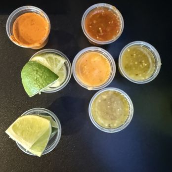 Loco Fresh Mexican - Assorted salsa - Tacos Near Me - Whitestown, Indiana