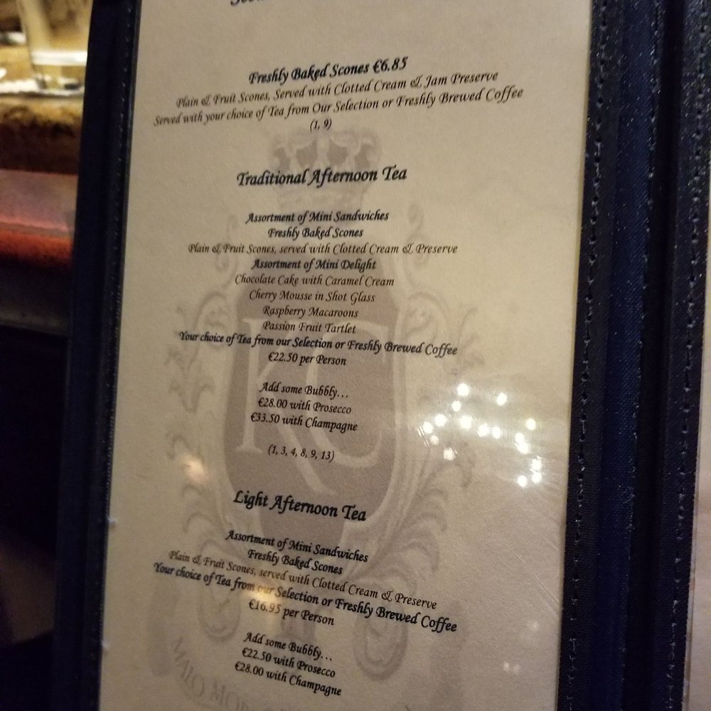 Kilronan Castle - Menu - Hotels Near Me