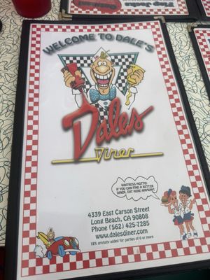 Menu photo 1 Dale's Diner Long Beach, CA Menu photo 1 Dale's Diner Long Beach, CA