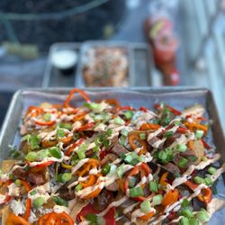 Loaded Elevated Nachos - Cajun nachoes
