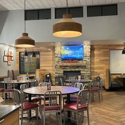 Jack's Family Restaurant - Dining room with fireplace.