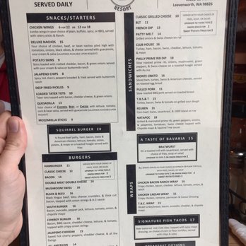 Squirrel Tree Restaurant & Bar - Menu - American Near Me - Leavenworth, Washington
