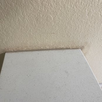 River City Fabricators - Look at the color and how it's on our wall. This is primary bathroom. The quartz is not centered either. Sealant work below is bad. - Countertop Installation Near Me - Wimberley, Texas River City Fabricators - Look at the color and how it's on our wall. This is primary bathroom. The quartz is not centered either. Sealant work below is bad. - Countertop Installation Near Me - Wimberley, Texas