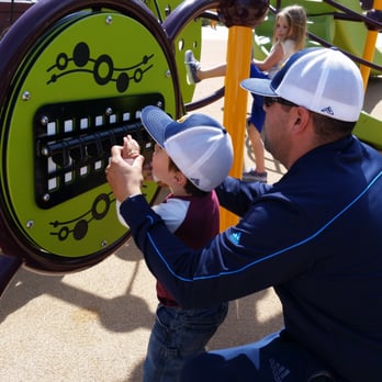 Uptown Family Park - Making music. There are also bongo drums on the back side. - Parks Near Me - Paso Robles, California