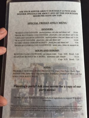 Menu photo 3 Blue Moon Bar and Grill Madison, WI