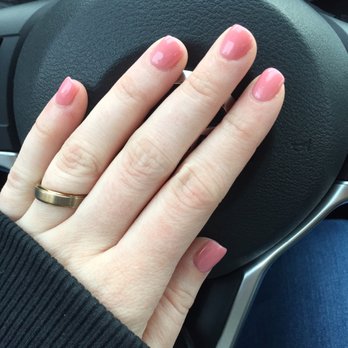 Posh Nails - Day 1 nails, very vibrant and glossy. - Nail Salons Near Me - Bethesda, Maryland