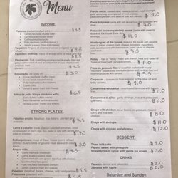 Cayena Bistro - English menu