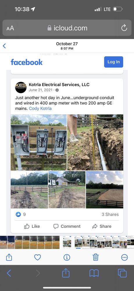 Slide of Kotrla Electrical Services