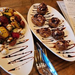 Brava's Hells Canyon - Caprese and stuffed mushrooms