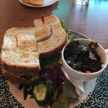 Lulabelles Cafe - Fried green tomato BLT & collard greens! The sandwich was SO GOOD! Collard greens not so much. - Sandwiches Near Me - Richmond, Virginia