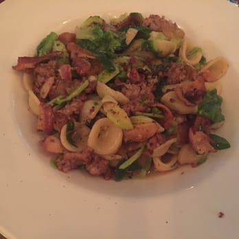 Antonio's Trattoria - orecchiette special with Brussels sprouts, pancetta and sausage. this was incredible! mmm-m. wish it was on the regular menu :( - Italian Near Me - Bronx, New York Antonio's Trattoria - orecchiette special with Brussels sprouts, pancetta and sausage. this was incredible! mmm-m. wish it was on the regular menu :( - Italian Near Me - Bronx, New York
