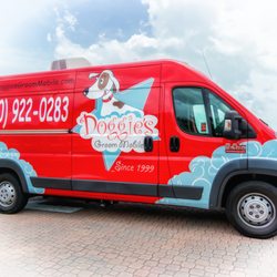 Doggie's Groom Mobile - Dog Grooming? Think red truck!