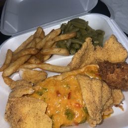 Catfish platter with two sides Catfish platter with two sides