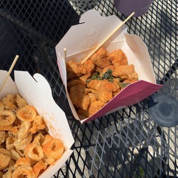 i-Tea - Popcorn chicken  I added the chili powder - Bubble Tea Near Me - Davis, California
