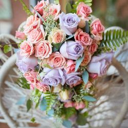 Chasing Lilies Floral - Soft Pastel Brides Bouquet