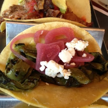 Session Taco - Delmar Loop - Nopales Taco - cactus, poblano, pickled onion and goat cheese - yum! - Cocktail Bars Near Me - St. Louis, Missouri