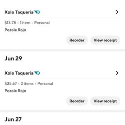 My DoorDash orders of their "only in the winter" season pozole