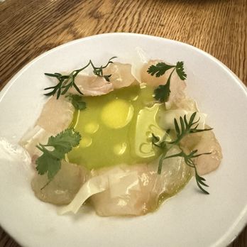 Place des Fêtes - Fluke crudo - Wine Bars Near Me - Brooklyn, New York