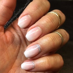 Pampered Pointers - Faded French gel mani by Jennie