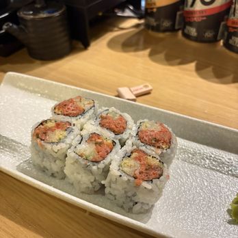 Nomu Izakaya - Spicy tuna roll. Pretty sure they added cucumber. I think? Regardless some great maki rolls! - Japanese Near Me - Jacksonville, Florida Nomu Izakaya - Spicy tuna roll. Pretty sure they added cucumber. I think? Regardless some great maki rolls! - Japanese Near Me - Jacksonville, Florida