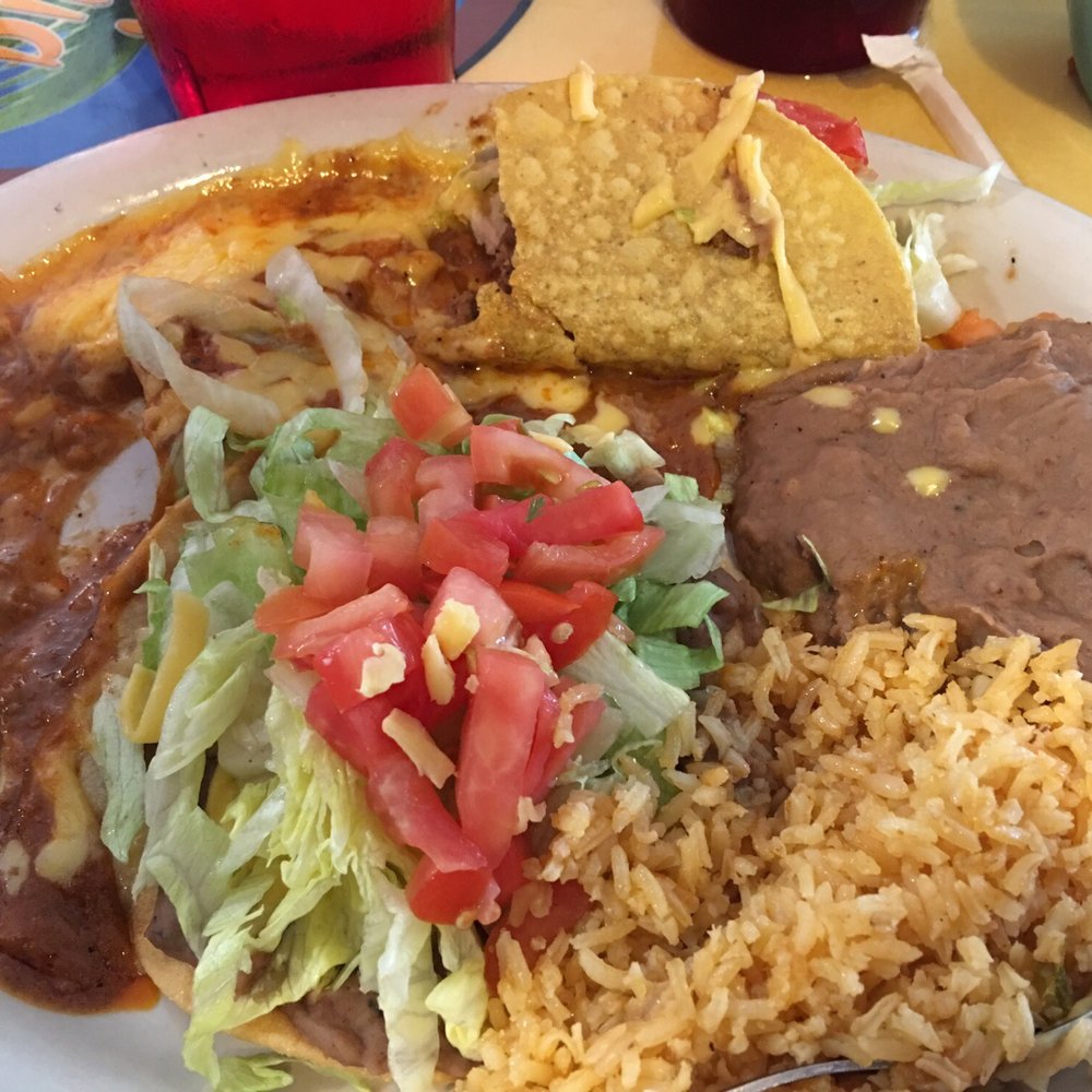 The enchilada, taco, chalupa plate. The enchilada, taco, chalupa plate.