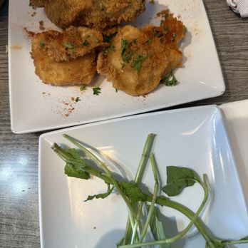 Saigon Vegan - Deep fried tofu & deep fried portobello mushrooms before - Vegan Near Me - Garden Grove, California Saigon Vegan - Deep fried tofu & deep fried portobello mushrooms before - Vegan Near Me - Garden Grove, California
