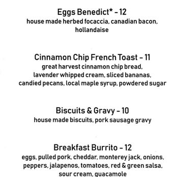 North Fork Tavern - Brunch Menu - New American Near Me - Eugene, Oregon