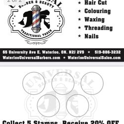Universal Barber and Beauty - New Business Card Design