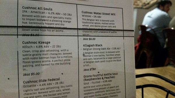 Menu photo 4 Cushnoc Brewing Augusta, ME