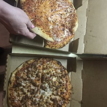 Scooter's Pizzeria - Cheese and Beef 10 inch pizzas - Pizza Near Me - Hooks, Texas
