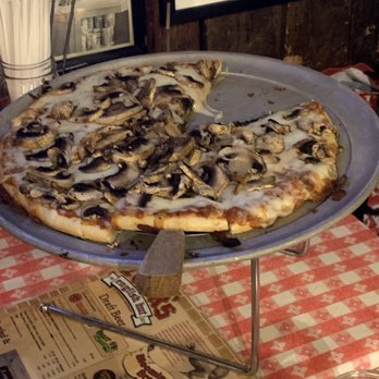 Nick's English Hut - This is their mushroom and cheese pizza. - Sports Bars Near Me - Bloomington, Indiana Nick's English Hut - This is their mushroom and cheese pizza. - Sports Bars Near Me - Bloomington, Indiana