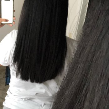 Vibe KC - Uneven. Half of it is rounded the other half squared off. - Hair Stylists Near Me - Kansas City, Missouri