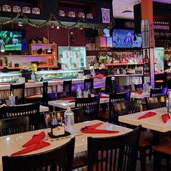 Inside dining area & sushi bar
