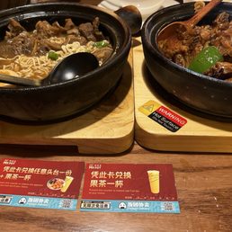Beef noodle soup and spare rib Beef noodle soup and spare rib