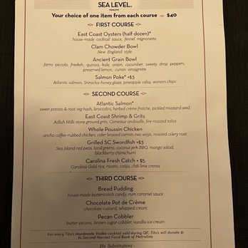 Sea Level NC - Queens fest menu - Seafood Near Me - Charlotte, North Carolina Sea Level NC - Queens fest menu - Seafood Near Me - Charlotte, North Carolina