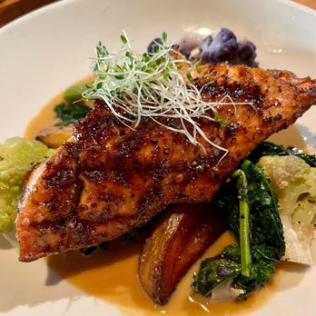 Lumberyard - Cedar Planked Mahogany King Salmon - New American Near Me - Laguna Beach, California Lumberyard - Cedar Planked Mahogany King Salmon - New American Near Me - Laguna Beach, California