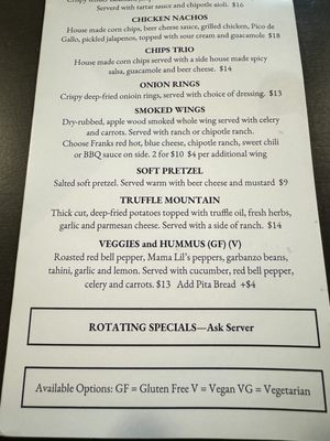 Menu photo 4 Bellevue Brewing Company - Spring District Brewpub Bellevue, WA