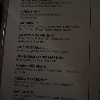 Lighthouse Rooftop - Cocktails menu - Asian Fusion Near Me - Long Island City, New York Lighthouse Rooftop - Cocktails menu - Asian Fusion Near Me - Long Island City, New York
