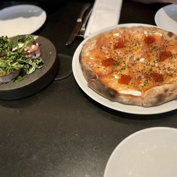 Spago - Smoked Salmon Pizza and Prosciutto di Parma - New American Near Me - Las Vegas, Nevada Spago - Smoked Salmon Pizza and Prosciutto di Parma - New American Near Me - Las Vegas, Nevada