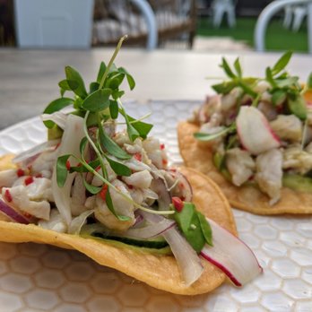Social - Pescado Ceviche Tostadas Photo Credit: @OCHappyHourAdventures - New American Near Me - Costa Mesa, California Social - Pescado Ceviche Tostadas Photo Credit: @OCHappyHourAdventures - New American Near Me - Costa Mesa, California